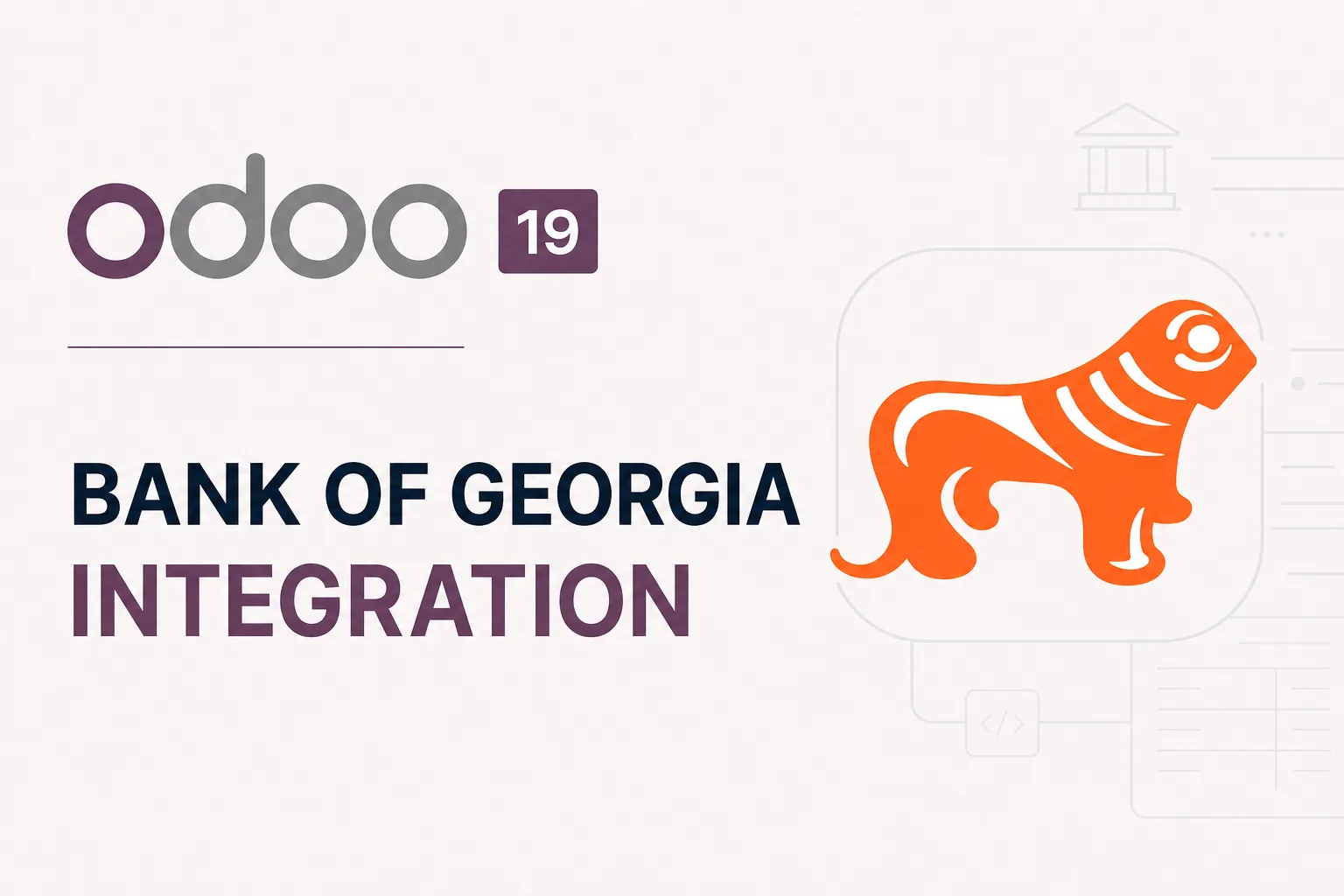 Bank of Georgia Integration for Odoo 19 module cover